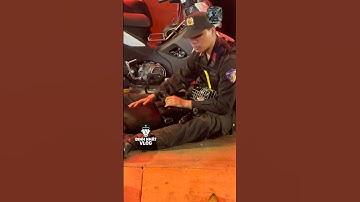 Giây phút giải lao đáng yêu của chú công an bên cảnh khuyển #congannhandan #canhsatcodong #short