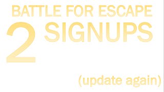 BFE2 Signups Update... update.