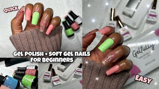 HOW TO: QUICK AND EASY NAIL TUTORIAL USING GEL POLISH + SOFT GEL NAILS | GELFULLY | MADAM GLAM