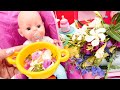 Çiçek topladık! Baby Born Annabelle için topladığımız çiçeklerle çay ve yemek yapalım!