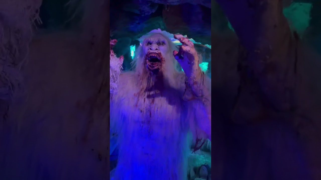 The yeti cave darkness haunted house #scary