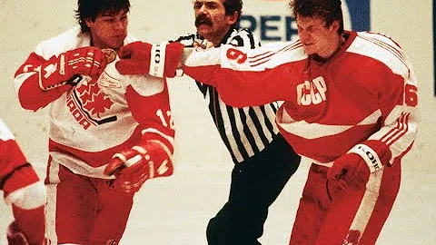 Canada vs U.S.S.R 1987 Bench clearing brawl