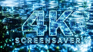 4K TV Screensaver Loop | Blue Waves Silent Background (1 Hour)