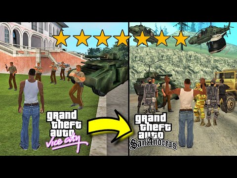 VICE CITY 'DE 6 YILDIZ OLUP GTA SAN ANDREAS 'A GİDERSEK NE OLUR !?