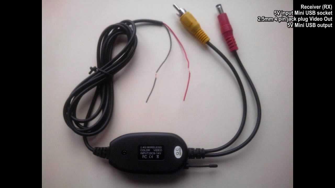 2.4GHZ Wireless RCA Transmitter & Receiver for Car Rearview Camera