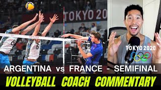 VB Coach Commentary - Semifinal FRANCE vs ARGENTINA | Tokyo 2020 Olympics Men's Volleyball