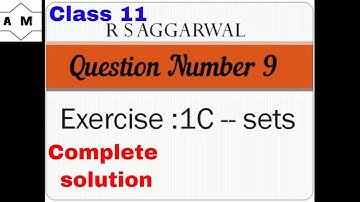 Class 11/Exercise 1C Question number 9/class 11/English &Hindi/Anjali Maths