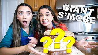 TOO BIG TO EAT? Trying The GIANT S’MORE CHALLENGE - Merrell Twins TOO BIG TO EAT? Trying The GIANT S’MORE CHALLENGE - Merrell Twins