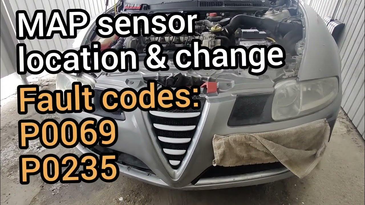 Alfa romeo gt 147 map sensor change fault codes p0069 p0235 youtube