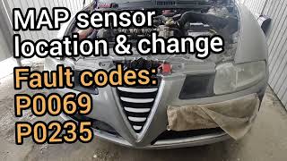 Alfa Romeo GT & 147 MAP sensor change. Fault codes P0069 & P0235 Alfa Romeo GT & 147 MAP sensor change. Fault codes P0069 & P0235