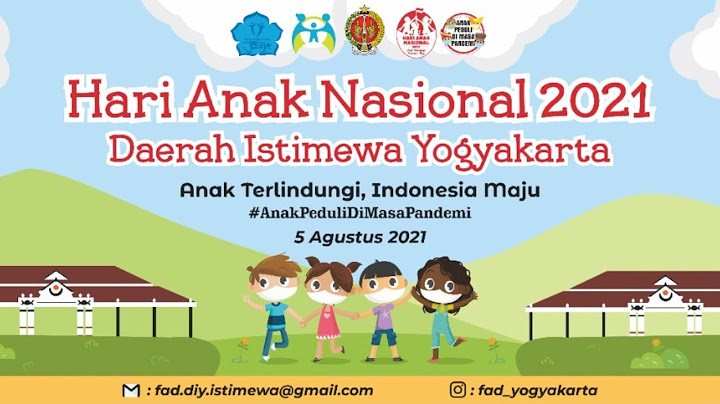 Puncak Acara Hari Anak Nasional DIY 2021