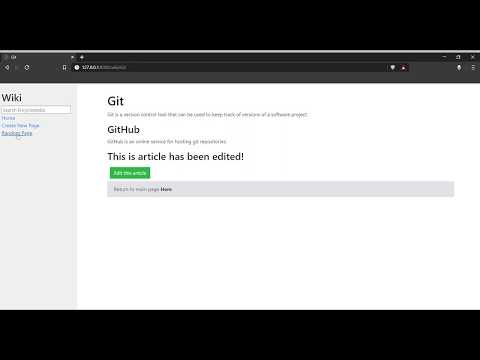 Project Wiki: CS50's 2020 Web Programming with Python and JavaScript