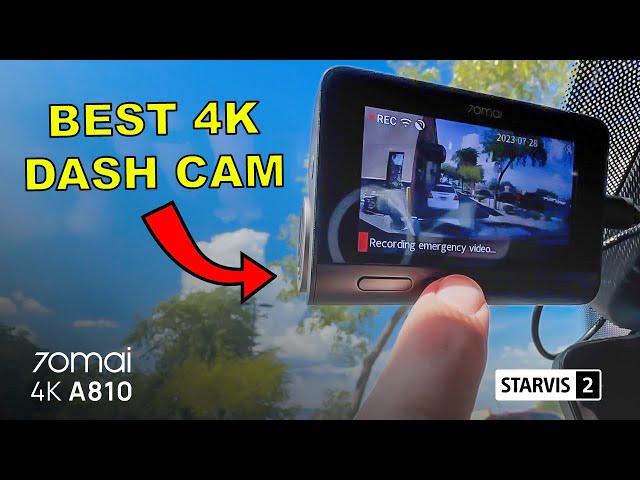 4K HDR Dash Cam for Car Front and Rear Built-in GPS A810