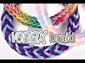 How to Make a Vortex Braid Rainbow Loom Bracelet - EASY #justinstoyshybrid Design