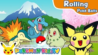 Rolling Poké Balls: Johto Region | Pokémon Fun Video | Pokémon Kids TV​