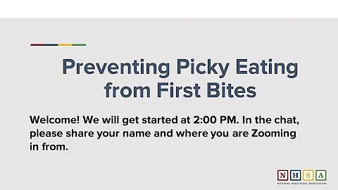 Webinar: Preventing Picky Eating from First Bites