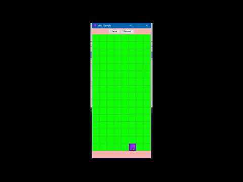JTable Custom Cell Renderer - Part2 : Animating Tetris Game With Thread, Wait() and Notify()