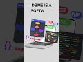 Do you think Database and DBMS are the same#shorts  #database #sql