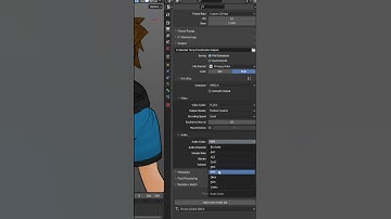 my rendering output settings in blender