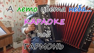 А лето цвета неба... Караоке под гармонь.