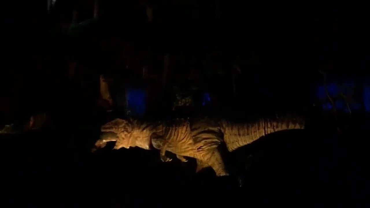 DINOSAUR Countdown To Extinction Ride POV With Added Soundtrack From Dinosaur countdown to extinction ride pov with added soundtrack from