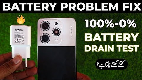 Tecno spark 10 pro battery drain test - battery timing problem fix