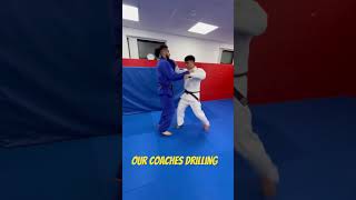 Our Coaches Practicing At Fighting Fitness Judo Woking.