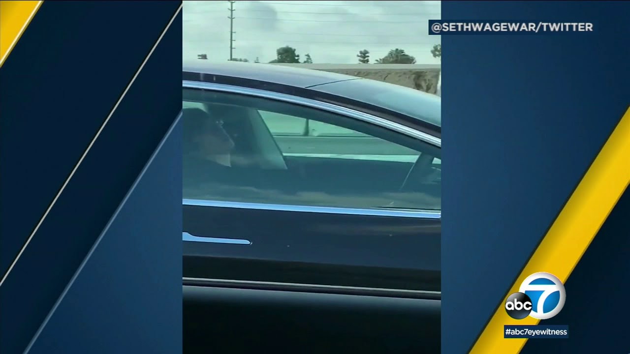 Tesla Driver Apparently Asleep While On La Freeway Abc7