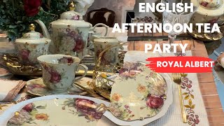 Hosting an Elegant English Afternoon Tea Party | Royal Albert | Hand Embroidered Linen