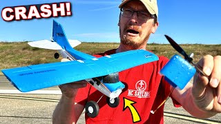 OH NO!!! DUMB THUMBS crashed my $75 Brushless RC Plane...