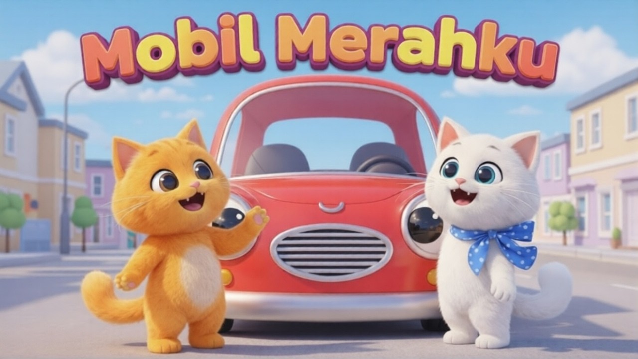 Mobil Merahku 🚗 Lagu Anak Indonesia | Animasi 3D