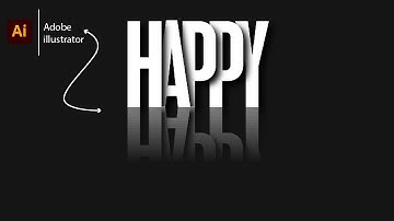 Shadow Overlapping Text Effect With Reflection in Illustrator | Shadow Typography | Illustrator 2025