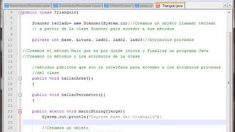 Programación Orientada a Objetos POO, Clase Triangulo