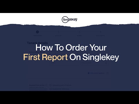 How to Order Your First Tenant Screening Report with SingleKey - video from Naborly