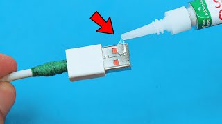 El 99% de la gente no conoce estos trucos, ponle superpegamento a un cable USB y te sorprenderásdiy