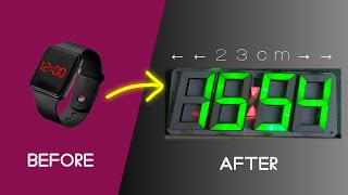 How I turned an LED watch into a BIG Clock!! ऐसी जुगाड कभी नहीं देखे होंगे