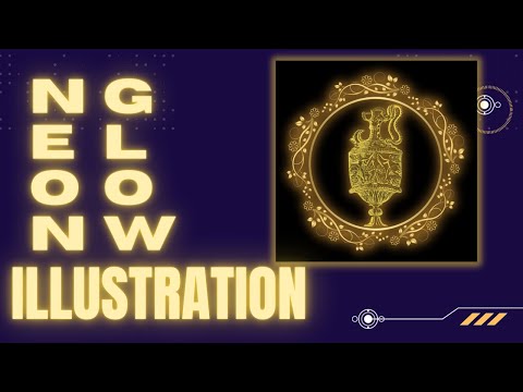 Neon glow illustrations in canva | Tutorial by DLC Ventures India