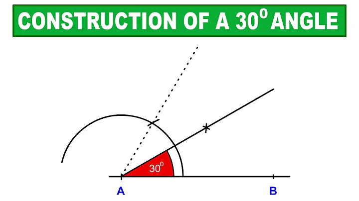 How to construct a 30-degree angle