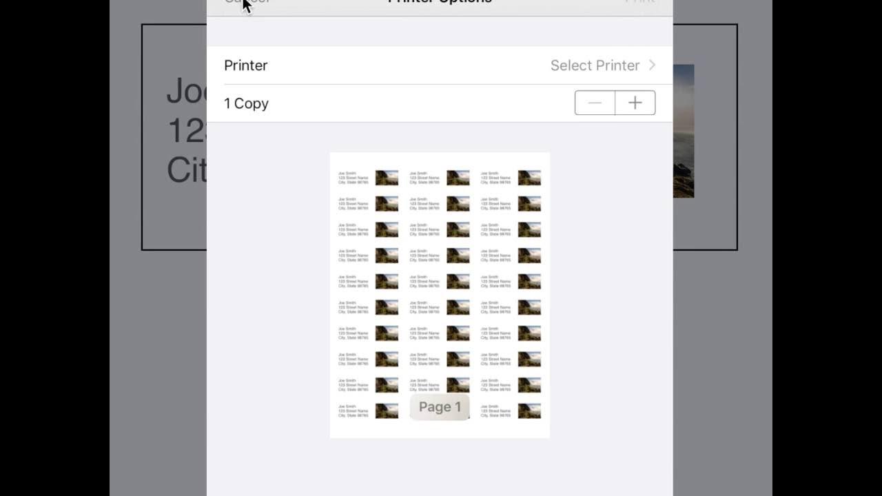 Design and print address labels using Mailing Label Designer for iPad