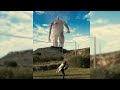 Saitama throws a stone at a colossal titan  vfx