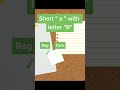 Short "a" with Letter " R"