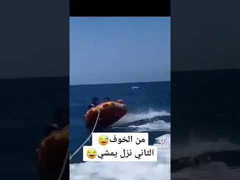 من الخوف الثاني صار يمشي على الماي