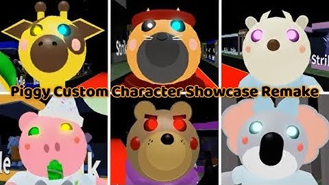 Piggy Custom Character Showcase Remake - All Jumpscares (Game created by: Avery1205Finatic59)