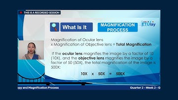 ETULAY SCIENCE 7 Q2 WEEK2: Microscopy and Magnification Process
