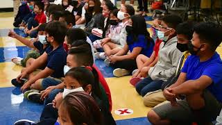 South Grade Students Surprised with Backpacks, School Supplies