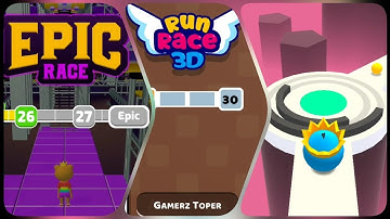 Run Race 3D (vs) Love Rush 3D (vs) Epic Race 3D | 3 In A Row Gameplay | Gamerz Toper