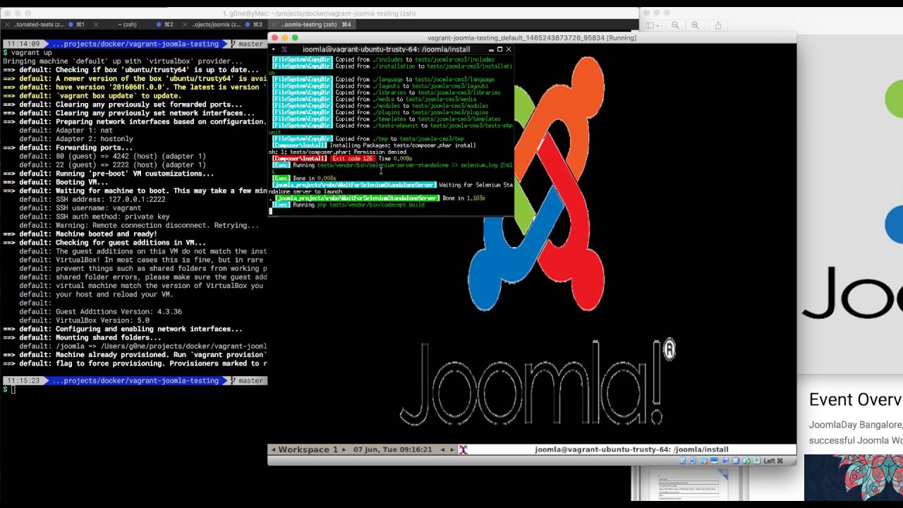 Joomla! Vagrant Codeception tests - YouTube
