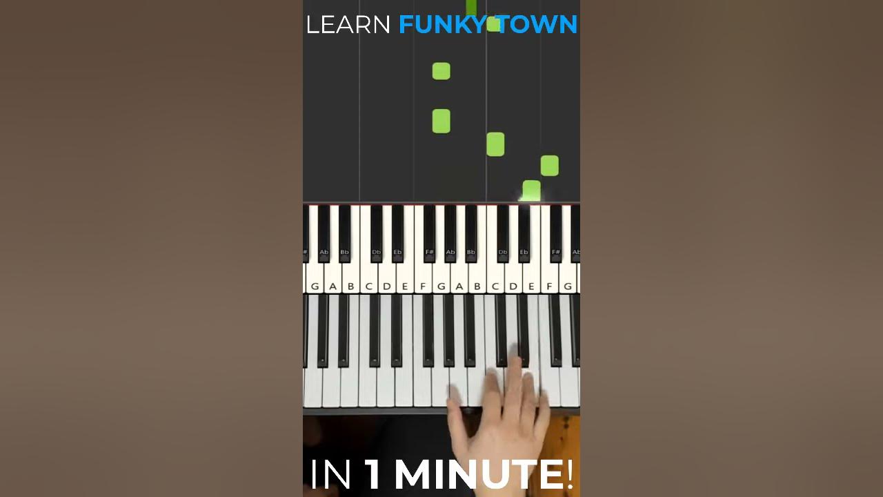 How to play Funky Town on Piano in Under 1 Minute - YouTube