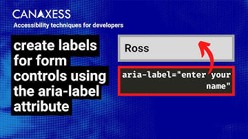 Create labels for form controls using the aria-label attribute