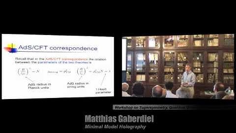 Minimal Model Holography, Matthias Gaberdiel